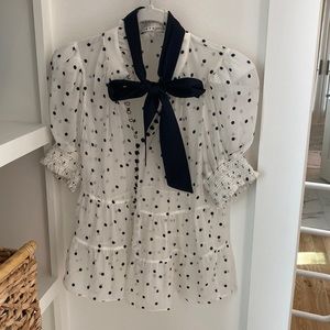 Alice and Olivia polka dot top
